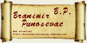 Branimir Punoševac vizit kartica